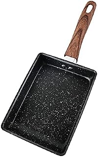 Square Non Stick Frying Pan Griddle Pan Skillet Tamagoyaki Pan for Pancake, Crepes, Omelette, Fried Eggs, with Plastic Handle