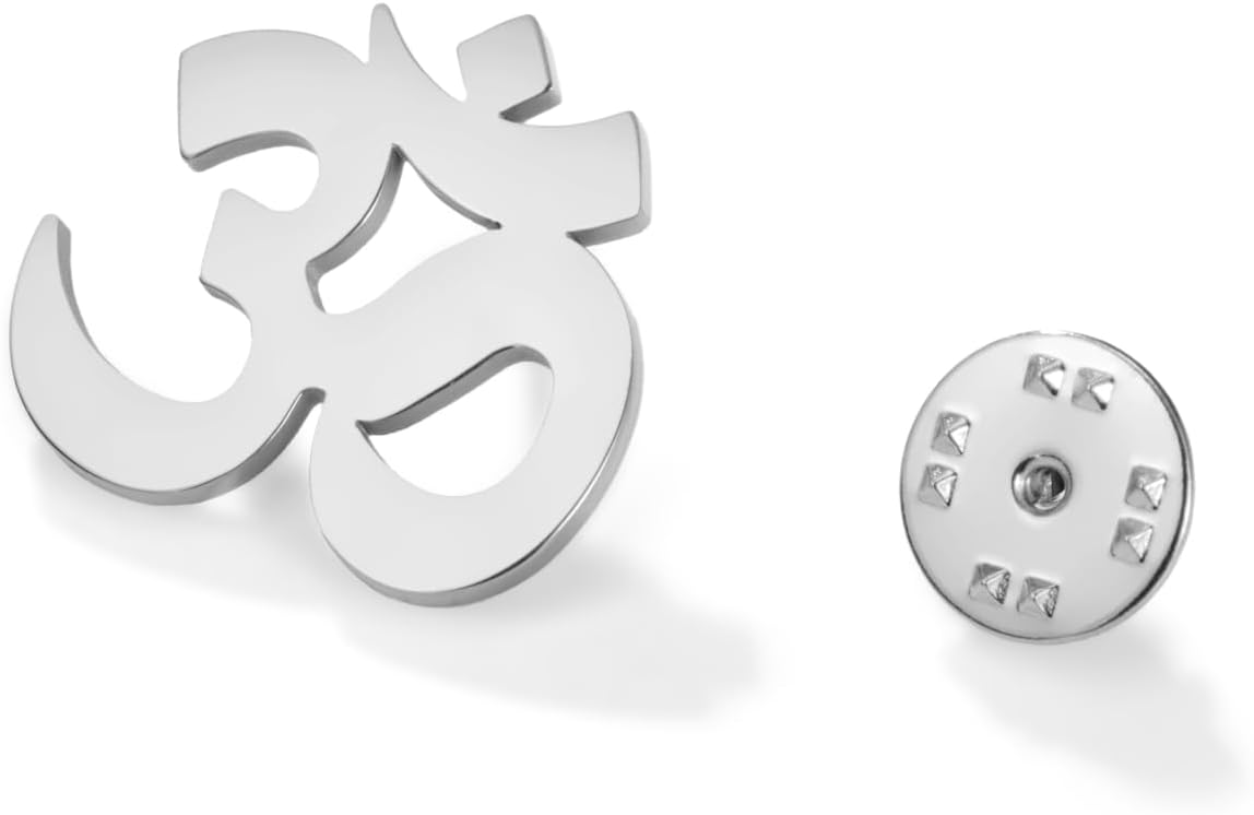 Amaxer Yoga Om Brooch Pin for Women Men Stainless...