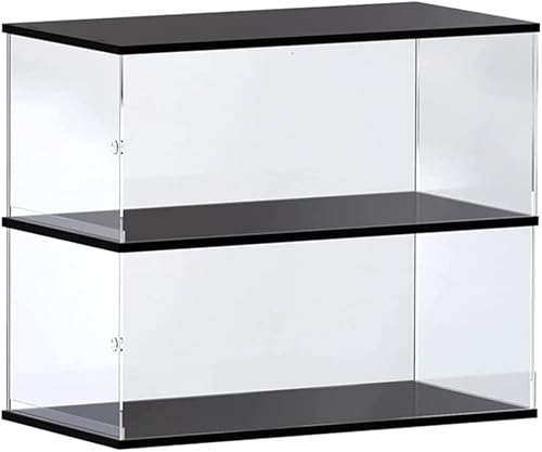 Choowin Lego 420834211542143, vitrina de encimera para coleccionables, figuras, juguetes, protección a prueba de polvo con puerta (negro)