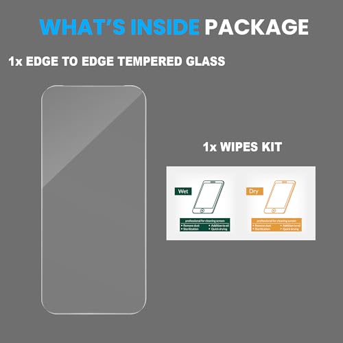 Image of FIRST MART Borderless Tempered Glass for Google Pixel 9 & Pixel 9 Pro | Edge-to-Edge Screen Protector with Anti-Dust Mesh, Case-Friendly Fit & Installation Kit | Pack of 1