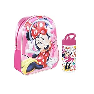 RSL Mochila Escolar Infantil con botella escolar| Mochila Escolar Niña | Mochila Escolar Niño | Material Escolar Vuelta al Cole 30x26x9cm.