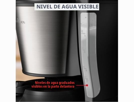 Moulinex Subito, Cafetera Filtro programable con jarra isotérmica, Capacidad de 0,9L, 12tazas, FT5S2DE0