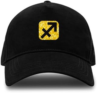 Black Cap with Golden Logo,Sagittarius Zodiac