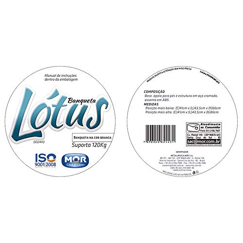 Banqueta Lótus Branca Mor