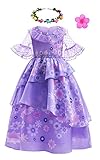 Magwei Encanto Mirabel Isabella Dress Costume For Kids Girls, Isabela Madrigal Princess Dress Cosplay Halloween Dress Up Suit