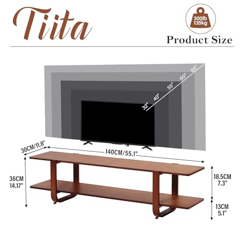 Tiita-TV-Stand-with-Storage-for-TVs-up-to-65-Bamboo-TV-Console-Entertainment-Center-with-2-Open-Shelf-Mid-Century-Modern-Media-Console-for-Living-Room-Bedroom-Walnut