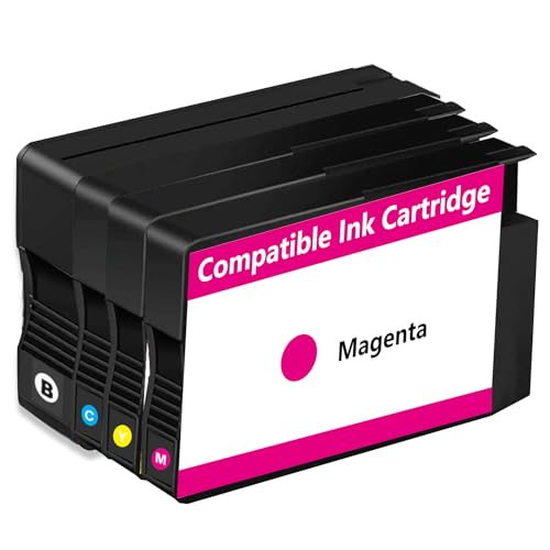 KUF Ink Cartridges Combo Pack Replacement for Ink Work for - 4 Pack Cyan Magenta Yellow Black