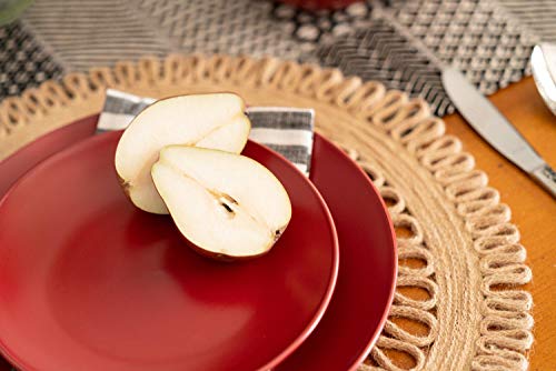 10 Strawberry Street Wazee Matte Coupe Dinnerware Set, 16 Pc, Red #TOP7