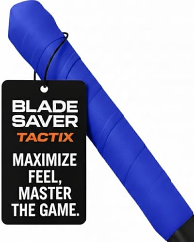 BLADE SAVER Tactix Ice Hockey Stick Grip | Reusable Hockey Grip Tape Alternative | Durable Wrapped Design & Comfortable Feel | Fits Senior & Intermediate Sticks | Protects Gloves (Ice Storm Blue)