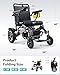 30 Miles Range Electric Wheelchairs for Adults, 500W All Terrain Mobility Electric Wheelchair, Lightweight Foldable Power Motorized Wheelchair for Seniors, 400 lbs Capacity