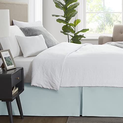 Image of Nestl Light Baby Blue Twin Bed Skirt - Twin Size Bed Skirt 14 Inch Drop - Brushed Microfiber Bed Skirts - Hotel Quality Pleated Bed Skirt - Shrinkage & Fade Resistant