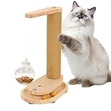 für Katzen – vertikale Halterung, 35 x 25 x 16,5 cm, Hülle aus natürlicher Sisalfaser, spielerische Kratzsäule mit Zubehör, Belohnungsspender und Aktivitätsstimulation