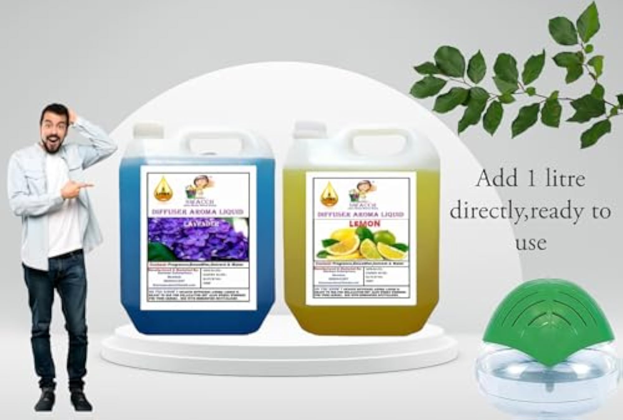 Swacch Diffuser Aroma Liquid 5 Litre Lavender & Lemon Pack of 2