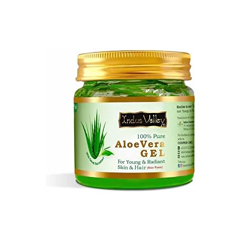 INDUS VALLEY Non-Toxic Aloe Vera Gel for Acne, Scars, Glowing & Radiant Skin Treatment (400 ml) Cover