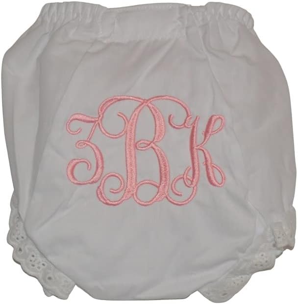 Personalized set of 6 Baby Bloomers in Pastel Rainbow Colors, Monogramed Diaper Cover