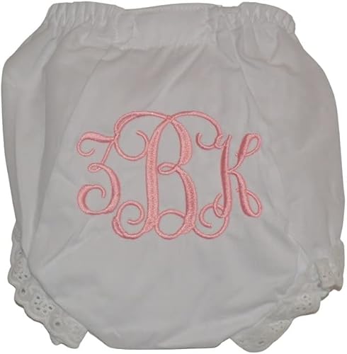Bloomers personalizados para bebés, cubierta de pañales con monograma, Bloomers de fuente entrelazados, envío rápido