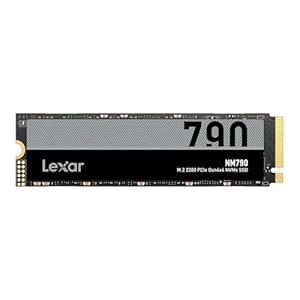 Lexar NM790 4TB SSD, M.2 2280 PCIe Gen4x4 NVMe 1.4 interne SSD, bis zu 7400MB/s lesen, bis zu 6500MB/s Schreiben, internes Solid State Drive für PS5, PC, Laptop, Gamer, Profis (LNM790X004T-RNNNG)