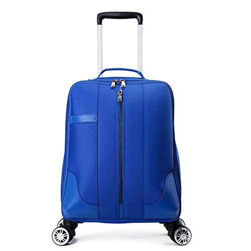 WANWEN Valigia Trolley da Viaggio Valigia Trolley Approvato da Cabina 5 Cities, Nero (Color : Blue, Size : 18) Little Surprise