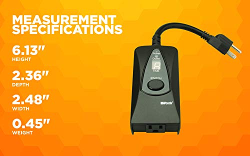 Woods 50013WD Outdoor 24-Hour Digital Photocell Timer with Light Sensor, Plug-In , Black - Thumbnail 6