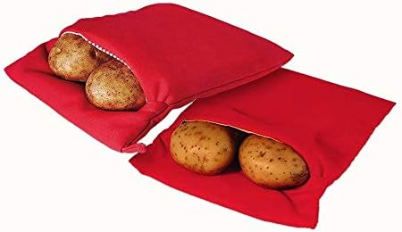(2 Pack) Microwave Potato Cooker Bag- Potato Express Pouch, Perfect Potatoes Just in 4 Minutes!