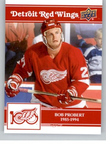 2025-26 Upper Deck Red Wings Centennial #86 Bob Probert Detroit Red Wings Official Hockey Card in Raw (NM or Better) Condition