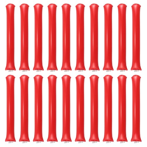 BESPORTBLE 20Pcs Thunder Sticks Inflatable Noisemakers Cheerleading Clappers with Safe Round Edge for Football Cheering Sports Team Day Accessories