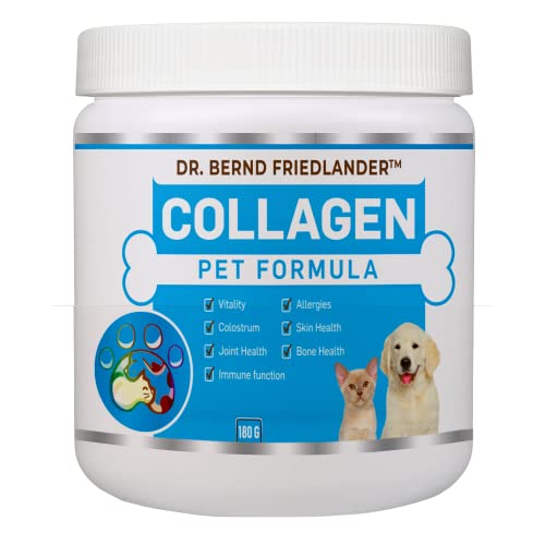 Image of Collagen Pet Formula- for Dogs and Cats, Joint, Skin and Coat, Allergies and Immune Support- Grass fed and Pasture Raised Collagen+ Colostrum, Made in The USA- by Dr. Bernd Friedlander