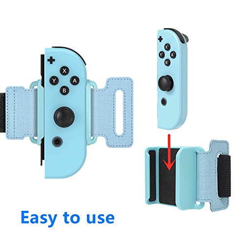 Fanpl Upgrade Wrist Bands For Just Dance 2023/2022/2021/2020, Adjustable Elastic Strap For Switch & Oled Model Joycon Controller, Fit For Adults And Children,2 Pack (For Animal Crossing Blue & Green) #TOP2