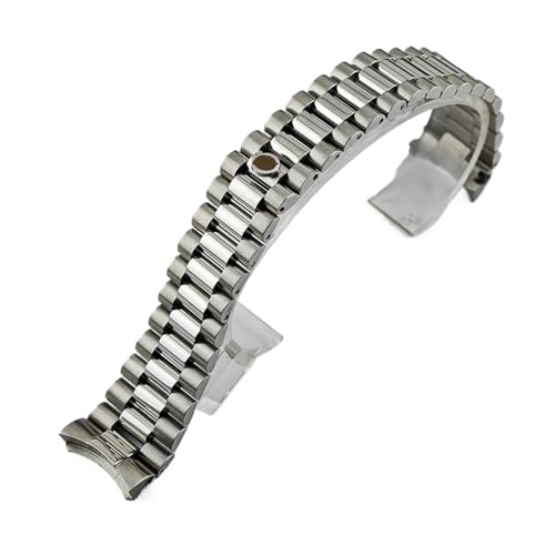 Bracelet montre rechange 20mm à maillons à vis et extrémité incurvée robuste