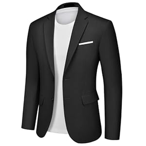 Mens Blazer Smart Casual Slim Fit Formal Business Suit Jackets Two Buttons Wedding Jackets Lightweight
