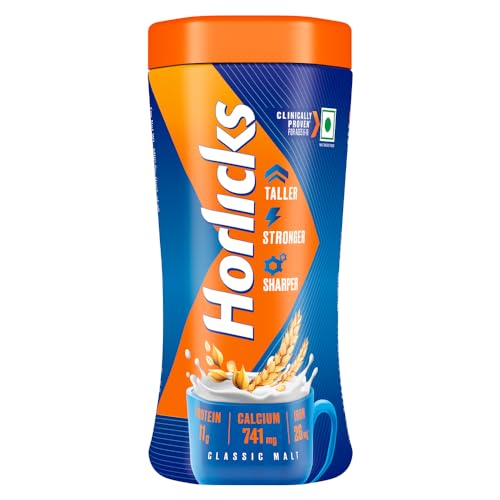 Horlicks Nutrition Drink Jar - 500 g - Classic Malt - Clinically Proven to make kids Taller, Stronger, Sharper