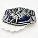 Lanxy Western Cowboy Cool Bull Rider Rodeo Belt Buckle For Men Blue Enamel 11