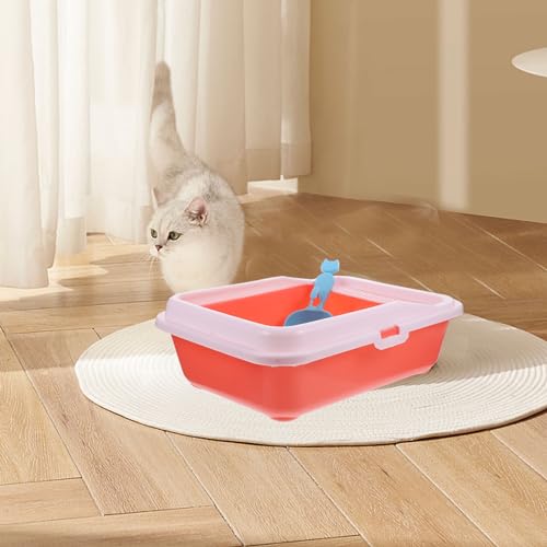 NOLITOY Caixa caixa de areia para gatos banheiro pet Banheiro para animais de estimação bandeja de l