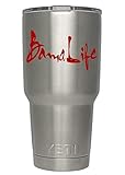 Bama Life (red) Crimson Tide Roll Alabama fans Decals (Tumbler not included) created by Classy Vinyl...