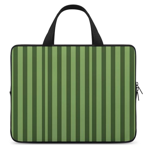 Sacoche PC portable 17 pouces et étui tablette grand format à rayures vertes graphiques