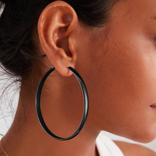 Image of Gacimy Gold Hoop Earrings for Women with 925 Sterling Silver Post
