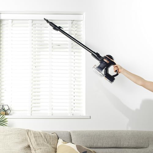 Beldray Airgility Max - 120W Cordless Stick Vacuum Cleaner, Multi-Surface Floor Cleaner, 8–11kPa Suction, 1.2L Dust Container, HEPA Filter, Crevice & Brush Tools, Rose Gold - Image 8