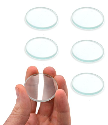 Optical Glass Lens Set - 3 Dbl Convex, 3 Dbl Concave, 38mm Dia - 20, 30, 50cm FL