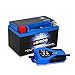 Price comparison product image Shido LTX7A-BS Lightweight 12v Lithium Ion Motorcycle Battery & DC01.UK Lithium Ion Smart Battery Charger