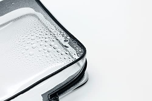 Patu Transparent Travel Toiletry Bag, Standing Waterproof Clear Pouch, Portable Shaving Washing Kits Organizer, Tsa Approved Personal Care Trip Case, Pack Of 4 Sizes (S Plus/M/L/Xl), Black #TOP7