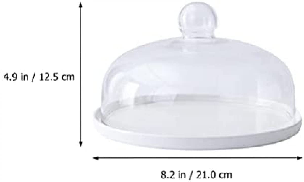 Tarro de campana para tartas con placa de cerámica de cristal, campana de queso, campana de pastel, campana, cúpula de cristal, soporte para tartas, tapa de alimentos para pastelería,