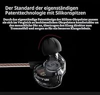 Yinyoo KZ ZST In-Ear-Kopfhörer, mit Balanced Armature- + Dynamic Hybrid Dual-Treibereinheit, HiFi-Bass-Headset BZW. - In-Ear-Kopfhörer Carbon with mic – Ansicht 9
