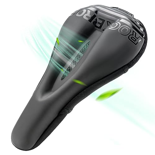 ROCKBROS Gel Bicycle Saddle Cover, Padded, Soft Bicycle Seat Pad for Mountain Bike Road Bike & E-Bike