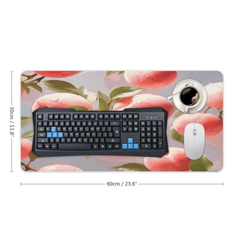 Pink Peach Desk Pad Large Office Desk Mat Rubber Waterproof miniatura 2