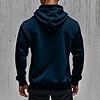 Sprifloral Mens Hoodies Sweatshirts Zip up Long Sleeve Hoody Jacket Zipper Fleece Hooded Top Navy 3XL #2