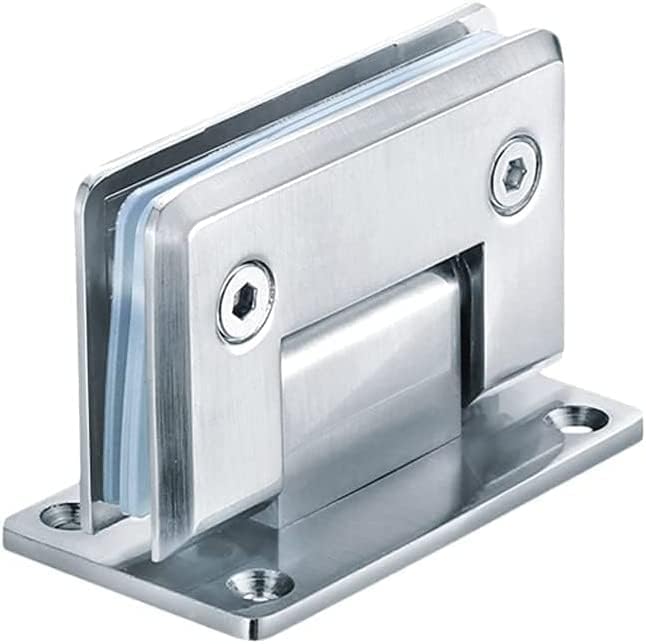 Glass Door Hinges Glass Clamps, Cabinet Hinges Pivot Hinges Glass Brackets, Zinc Alloy Home Bathroom Glass Floor Clamp