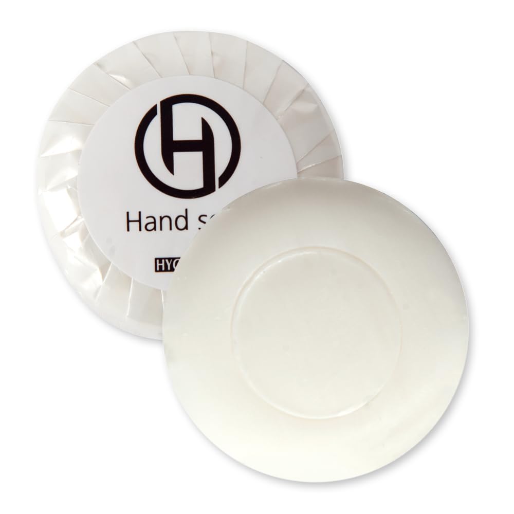 FRANZ MENSCH 500 Stück Hygostar Handseife, rund, weiß, Ø: 4,5cm, Standard, Plisseefalten