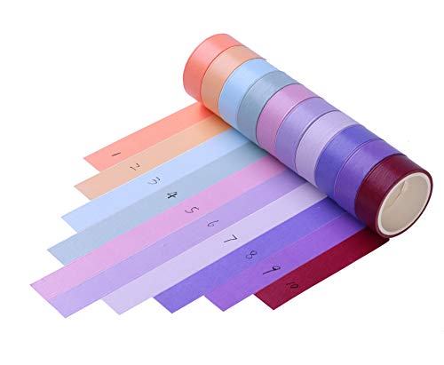 12 - Color 1"x13m Eco Rainbow Masking Tape Set! Painters Tape For Arts, Crafts, DIY, Gift Deco, Classroom Crafts, Scrapbooking, - 21