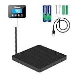 Parcel Scales - 200 kg/10 g - Heavy-Duty & High Accurate Digital Postal Scale with Hold/Tare Function - Perfect for Packages, Luggage, Industrial Use - Battery & Cable Included - Black Mat