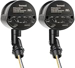 2 Pack Motion Sensor, 180-Degree Replacement Motion Detector, Adjustable Time & Detection Sensitiity Up to 60 Feet Range, 3 Working Modes Pir Motion Sensor for Security Floodlight, Black, UL Listed